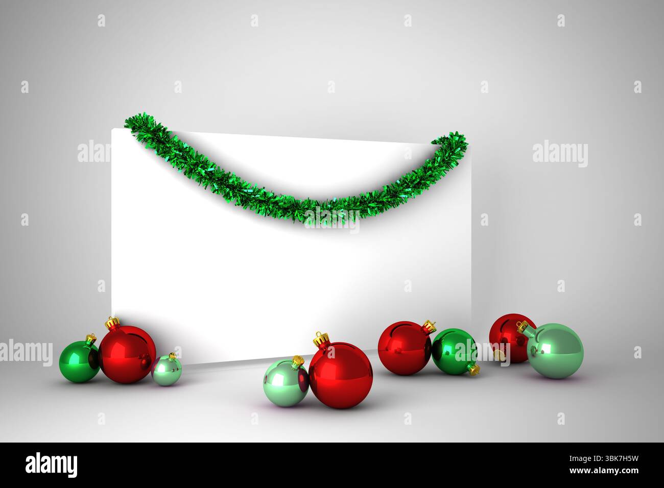 Weihnachtsdekoration und Poster Stockfoto