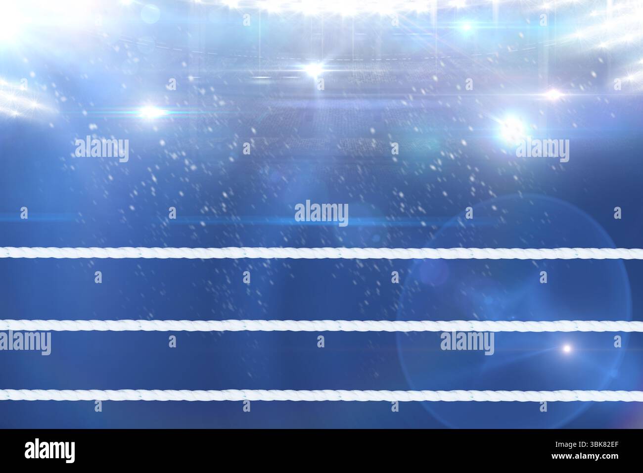 Zusammengesetztes Bild des Boxrings Stockfoto