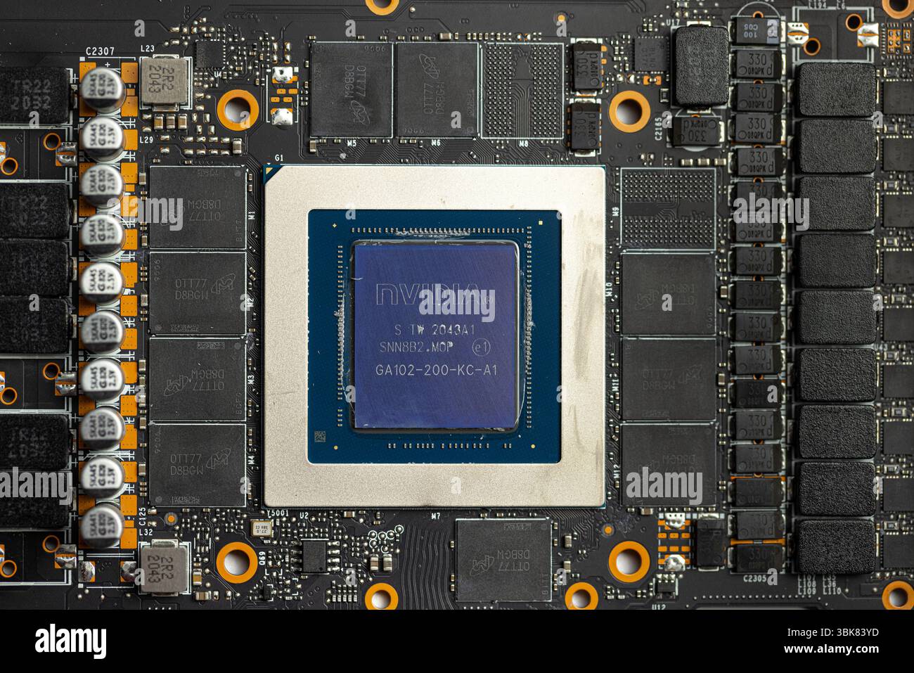 Zentrale Bearbeitungseinheit Nahaufnahme Computerteil Nahaufnahme. Hochwertige Fotos Stockfoto