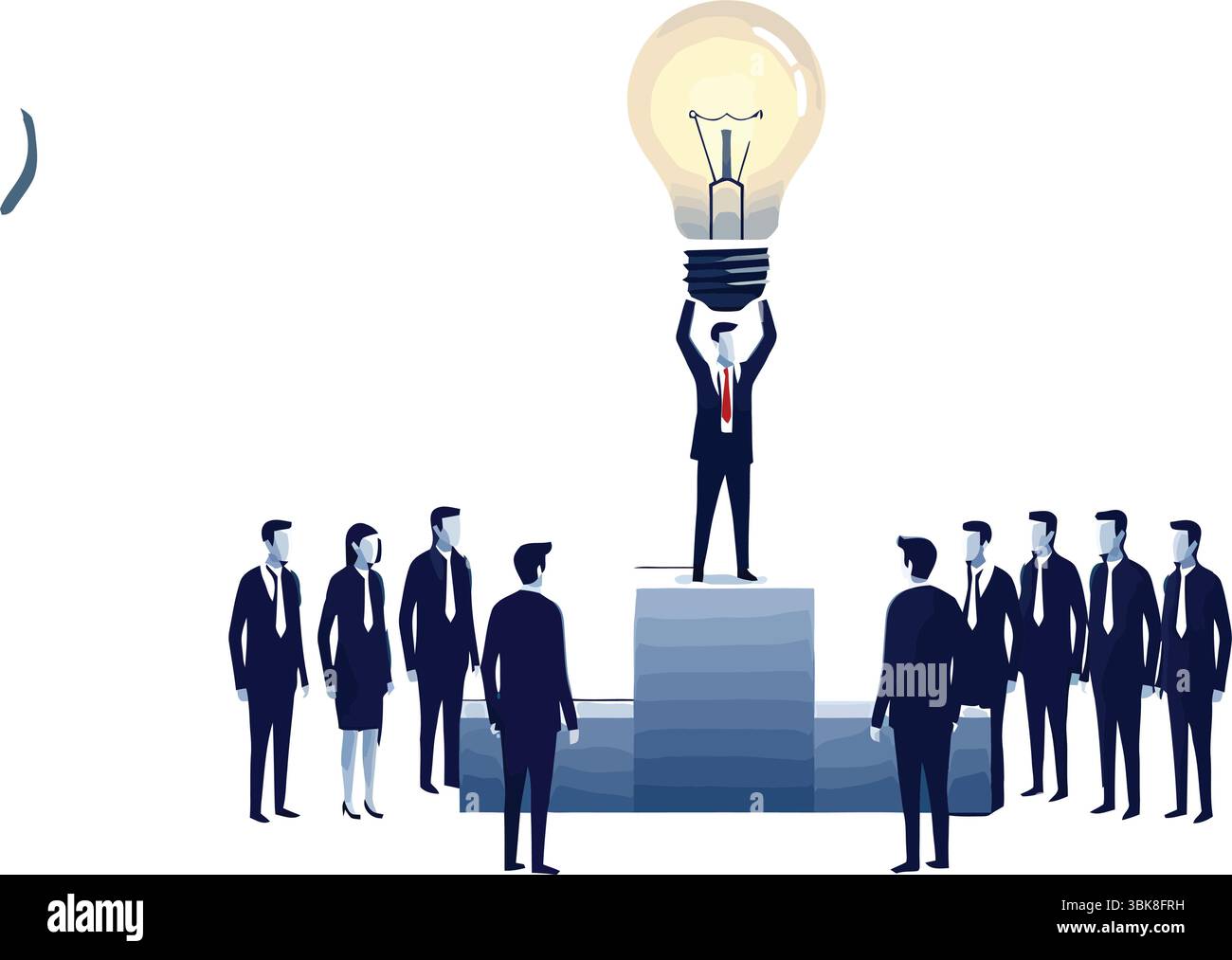 Silhouette eines Geschäftstreffens mit Präsentation im Sitzungssaal des Büros Stock Vektor