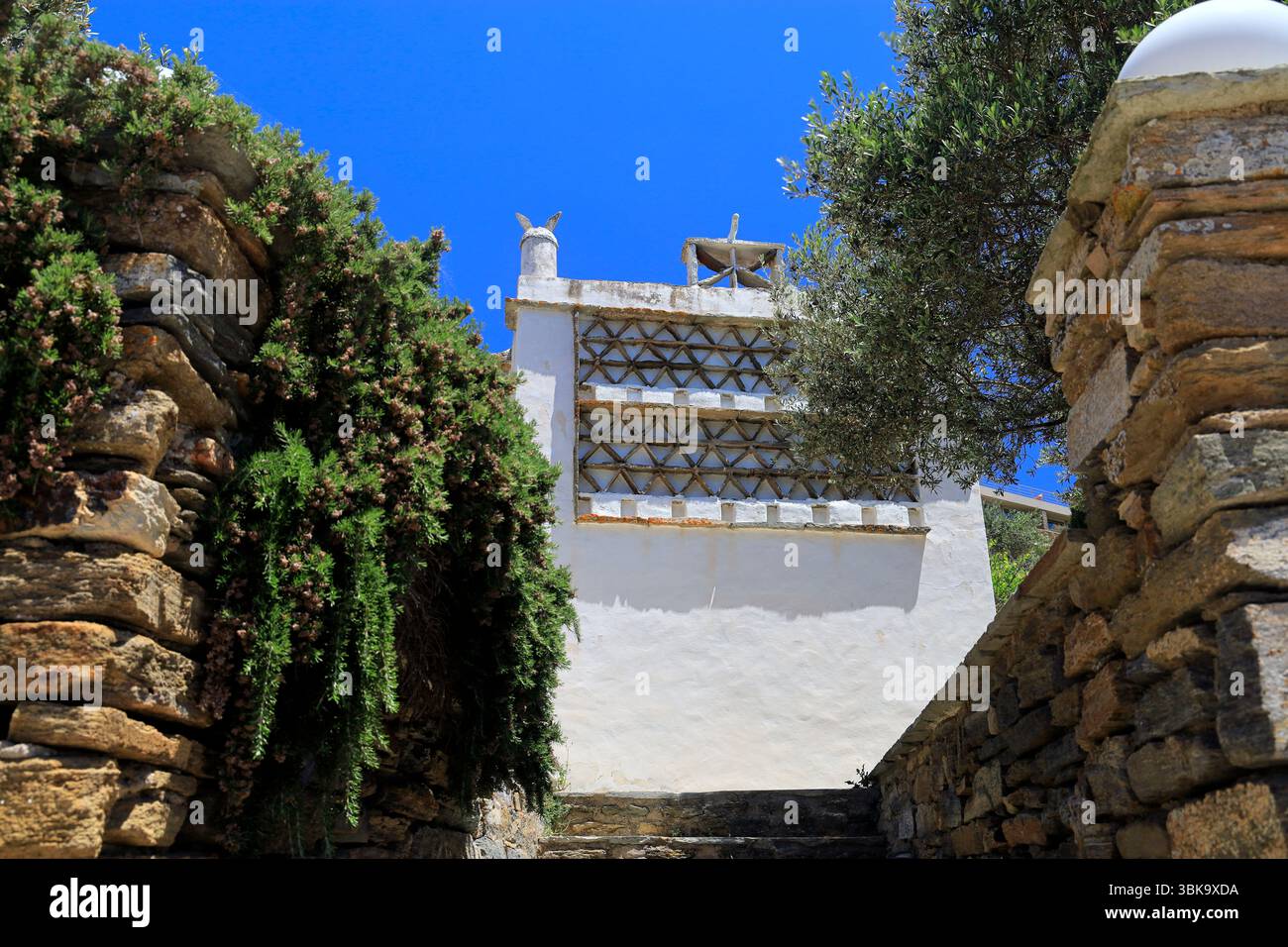Dovecote, Tinos, Kykladen, Griechenland. Stockfoto