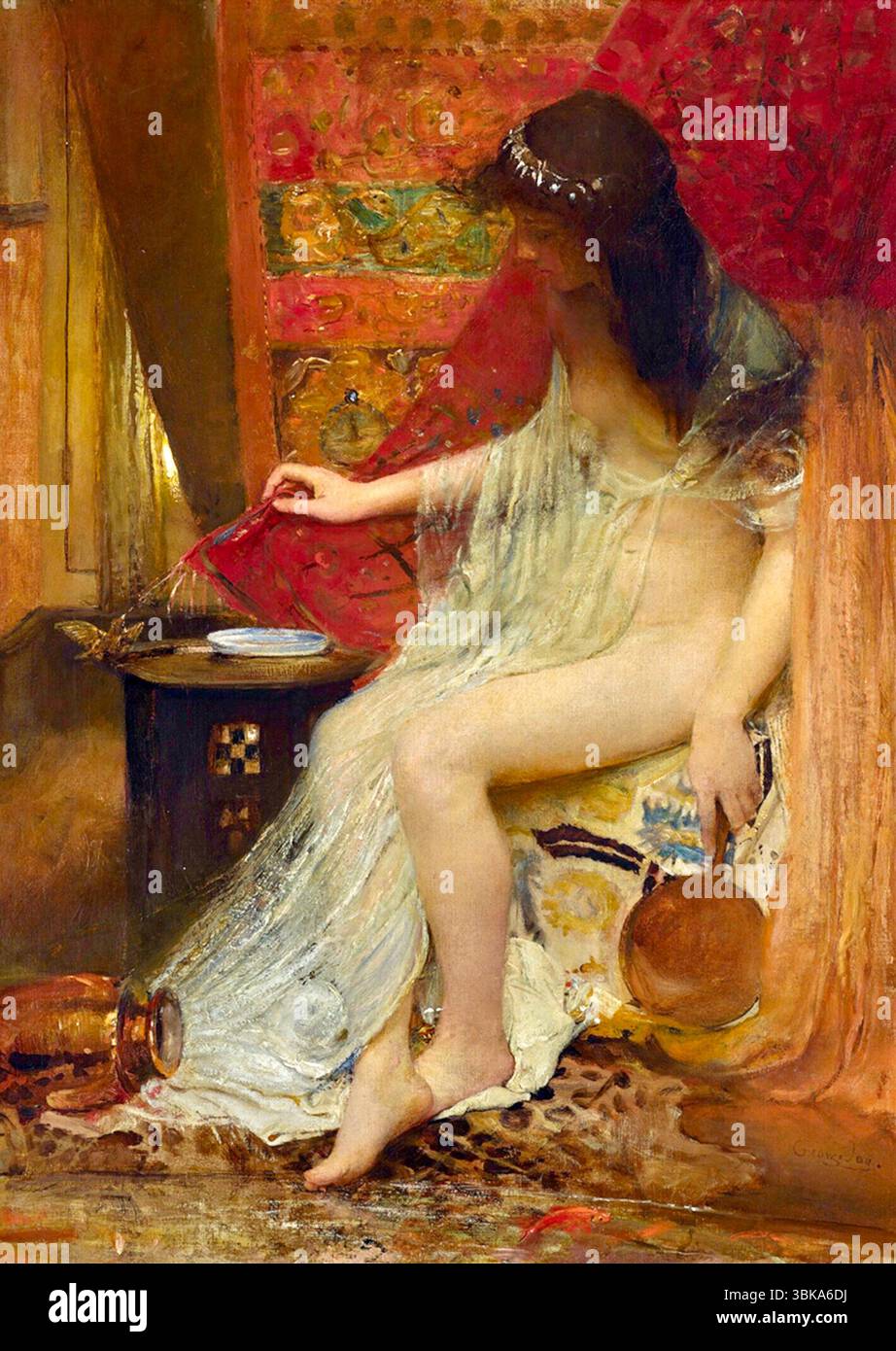 George William Joy - Lesbias Sparrow - Catullus Stockfoto