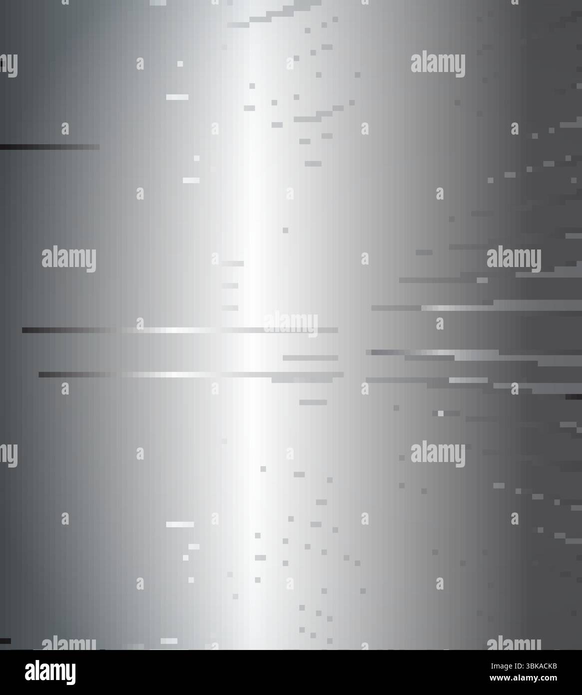 Gebogene Metalloberfläche als universeller abstrakter schwarz-weißer Hintergrund Stock Vektor