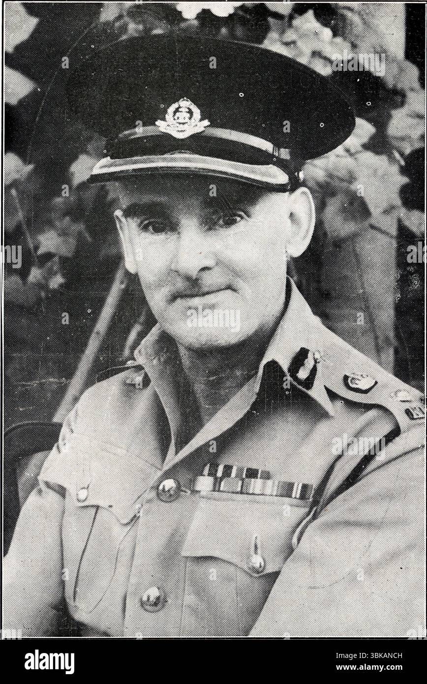Porträt von Mr. A.C. Luck, Assistant Commissioner of Police, Northern Provinces, Kaduna. Aus einem gedruckten Beispiel, das im Nigeria Police HQ in Lagos, im Nigeria Police Magazine, vom Dezember 1948 bis 1950 veröffentlicht wurde. Stockfoto