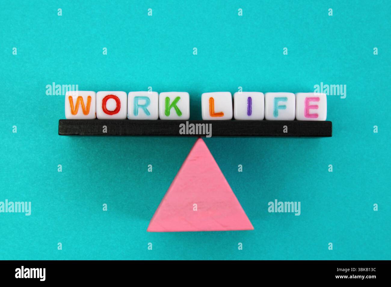 Perfekte Balance zwischen Arbeit und Privatleben Stockfoto