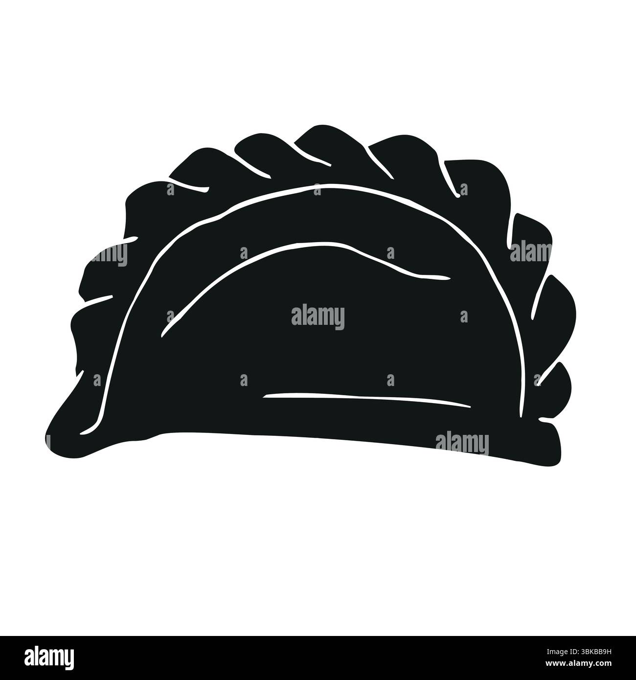 Vektor Hand gezeichnete Skizze Kritzelknödel isoliert auf weißem Hintergrund Stock Vektor