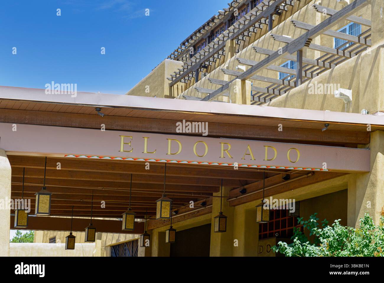 Das Eldorado Hotel in der Innenstadt von Santa Fe, NM Stockfoto