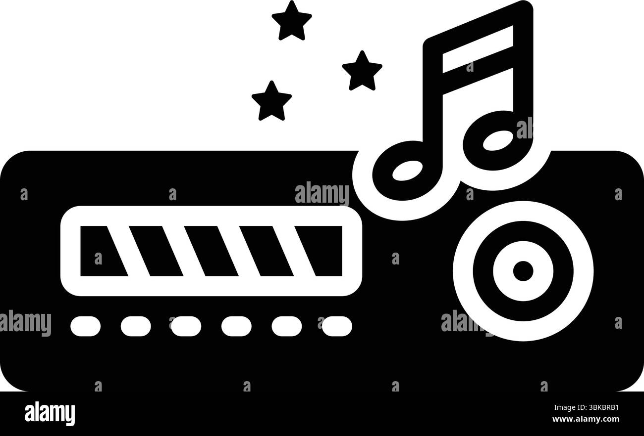 Symbol für Stereo, Elektronik Stock Vektor