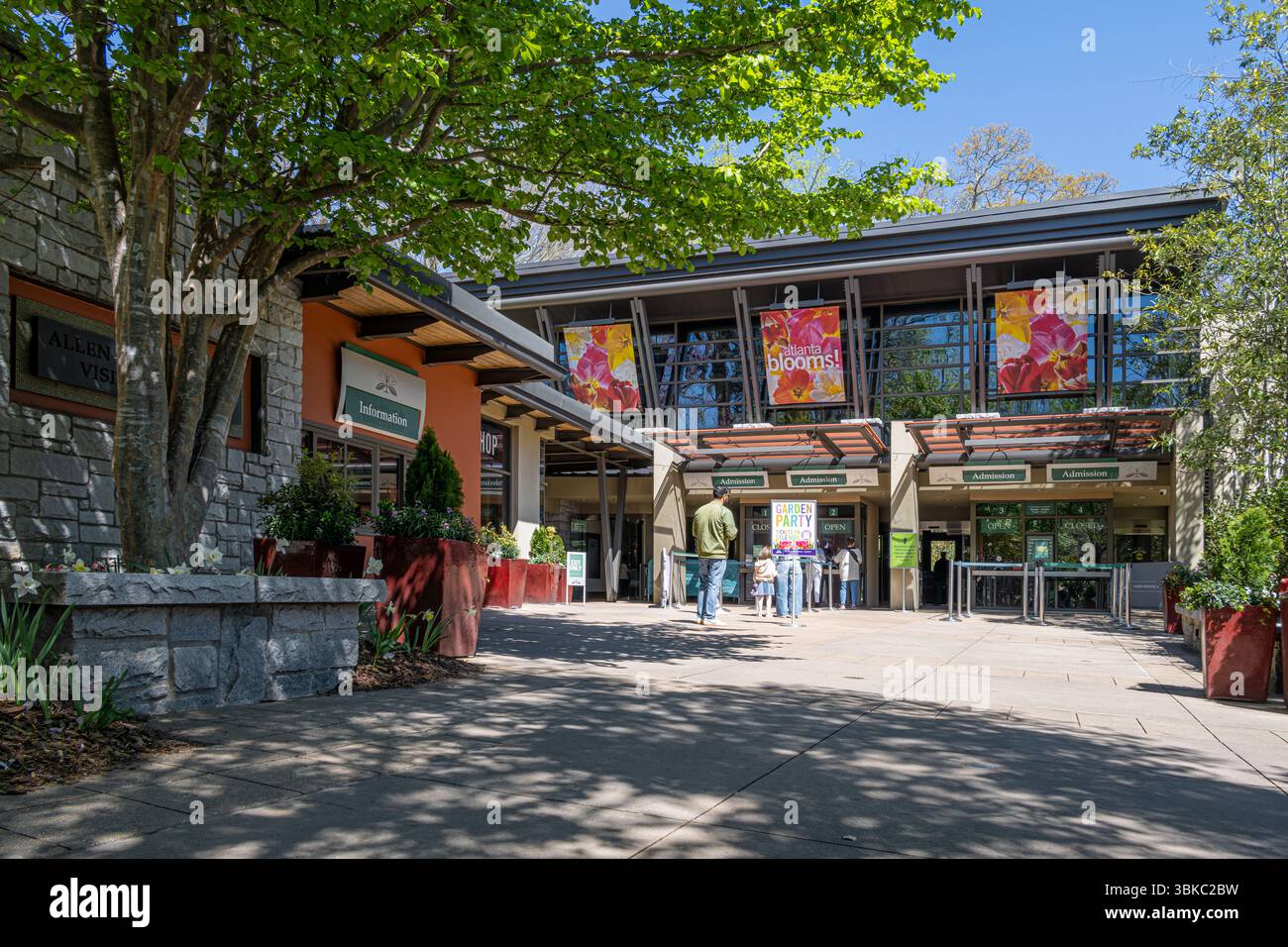 Atlanta Botanical Garden plaza und Besucherzentrum in Midtown Atlanta, Georgia. (USA) Stockfoto