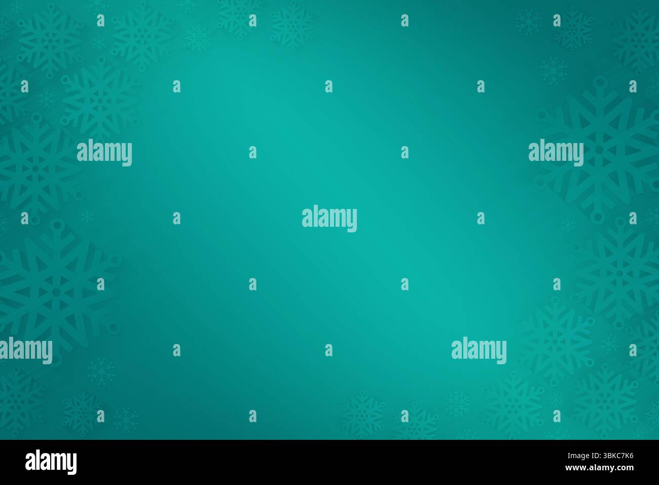 Grüner Schneeflocken-Hintergrund Stockfoto