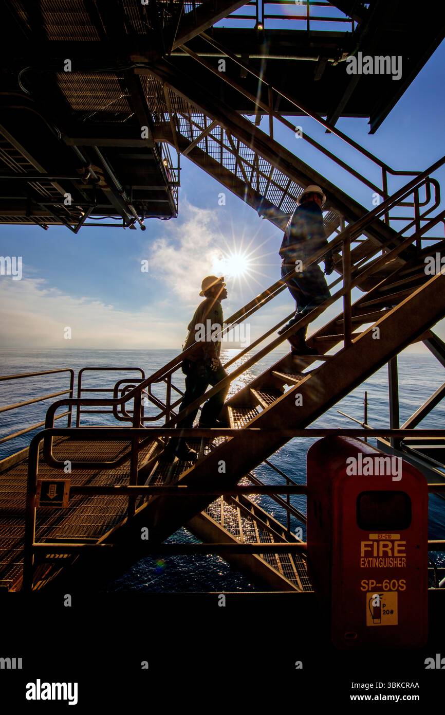 Bohren nach Öl in GOM Stockfoto