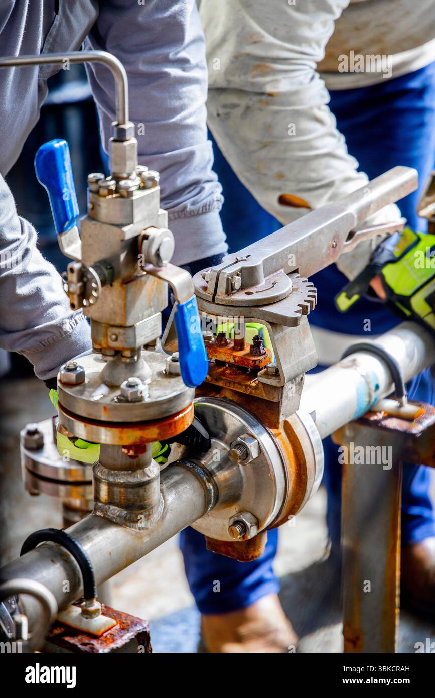 Bohren nach Öl in GOM Stockfoto