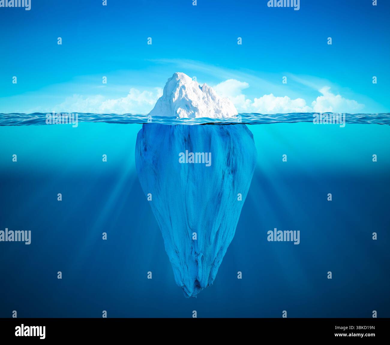 Eisberg im Ozean, Konzept der globalen Erwärmung Stockfoto
