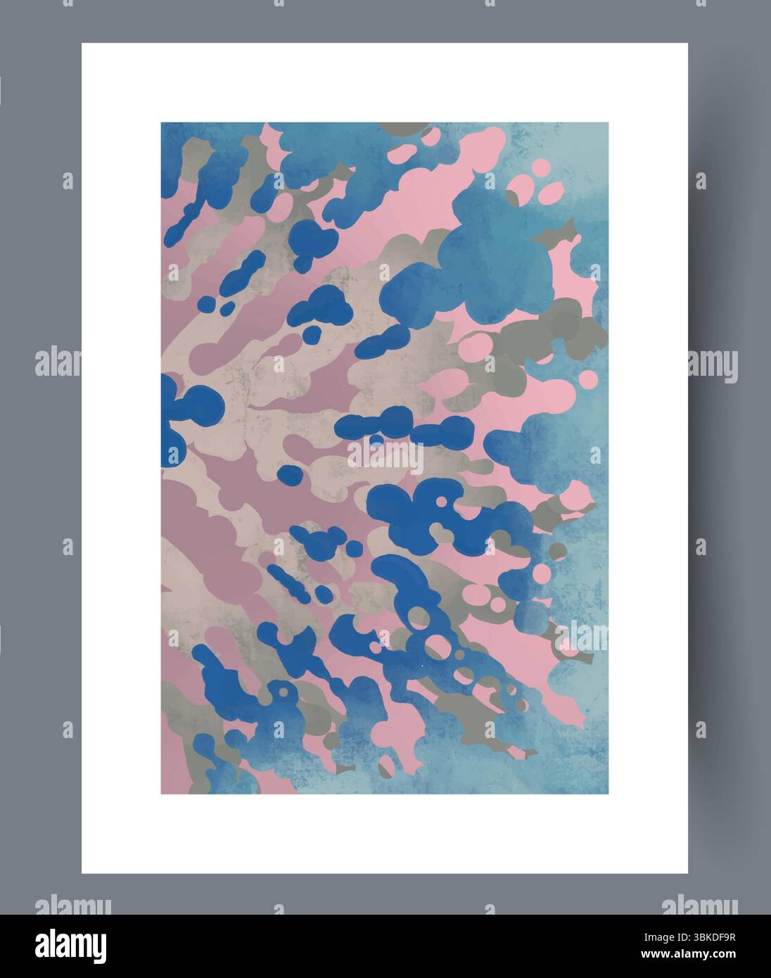Dies ist eine abstrakte Kunst mit weichen Pastellfarben in Kombination mit dynamischen Formen und Formen Stock Vektor
