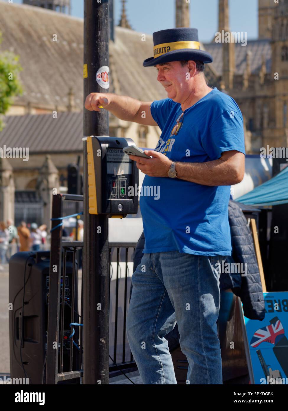Anti-Brexit-Aktivist Steve Bray Stockfoto