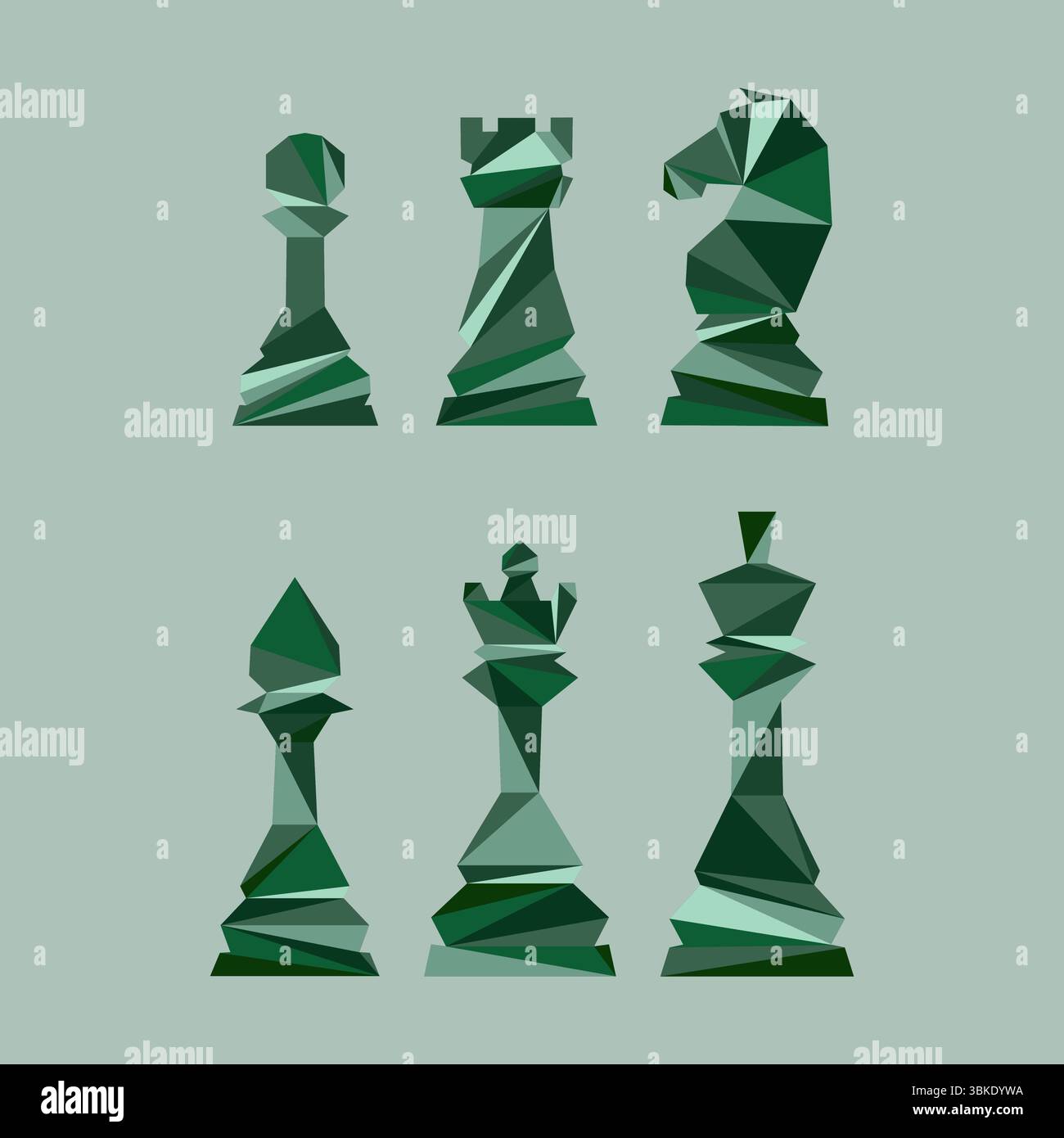 Symbole für Schachfiguren gesetzt. Brettspiel. König, Königin, Bischof, Bauern, Pferd, ritter, Turm. Internationaler Schachtag. Schachturnier. Strategiekonzept Stock Vektor