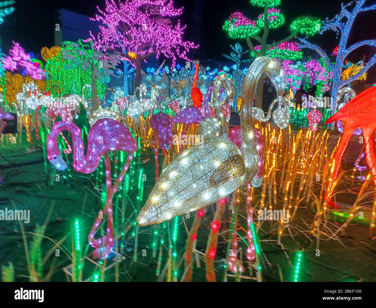 Toronto, ON, Kanada – 18. Oktober 2024: Die massiven Illumi-Lichtstatuen und -Installationen werden auf dem Lichtfestival in Toronto vorgestellt. Stockfoto Toronto, ON, Kanada – 18. Oktober 2024: Die massiven Illumi-Lichtstatuen und -Installationen werden auf dem Lichtfestival in Toronto vorgestellt. Stockfoto