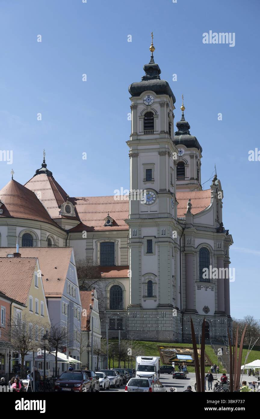 Basilika St. Alexander und Theodor, Kloster Ottobeuren, Ottobeuren, Unterallgaeu, Bayern, Deutschland, Europa Stockfoto