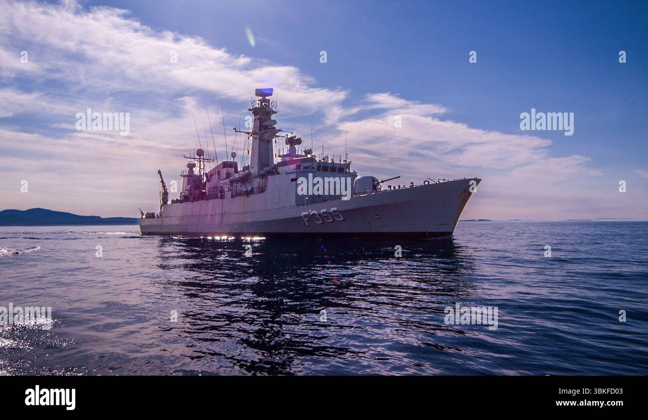 HDMS Olfert Fischer (F355) eine Niels Juel-Klasse Korvette des königlichen Danske Marine (Königliche Dänische Marine, KDM). Stockfoto