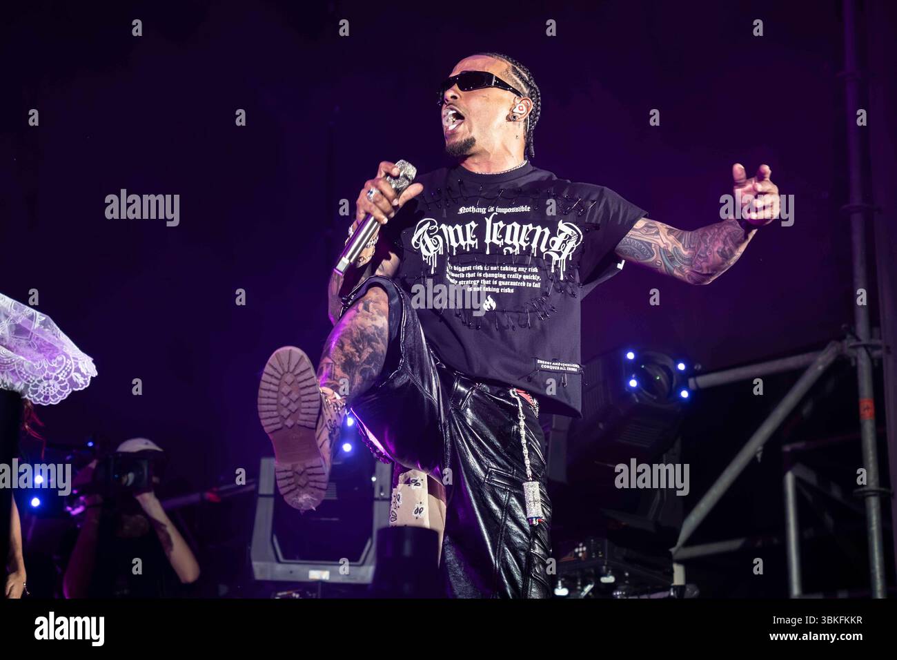 Ozuna in Concerto al Parco della Musica di Milano foto di Alessia Belotti per www.rockon.it Credit: Alessia Belotti/Alamy Live News Stockfoto