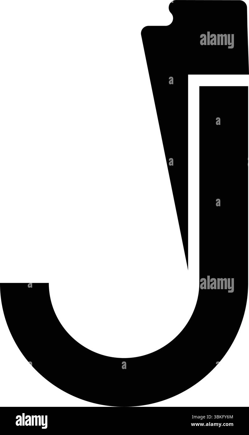 Letter j POWER Logo, einzigartiges Illustrationsdesign Stock Vektor