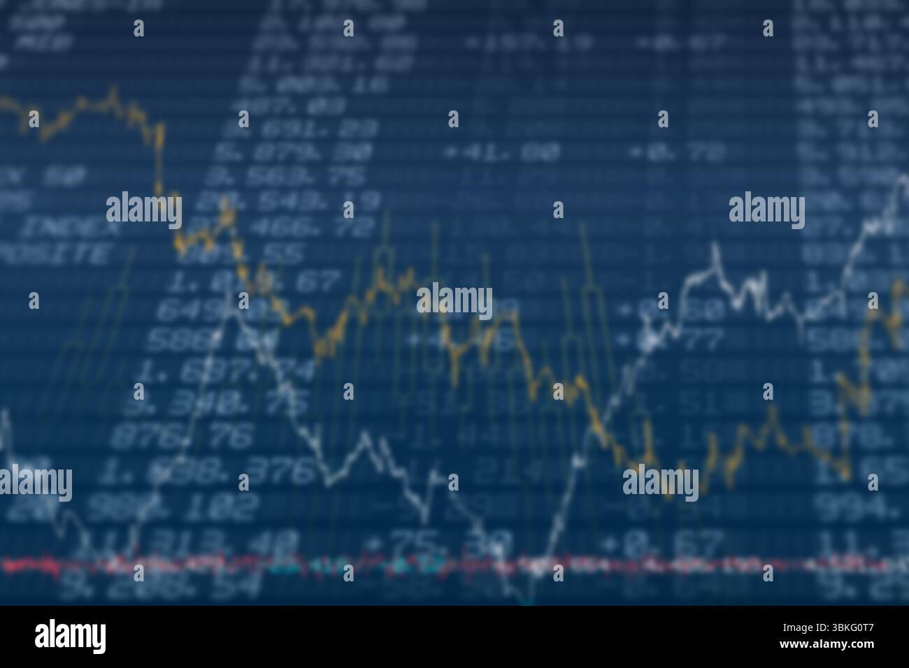 Finanzplan der Börse Stockfoto