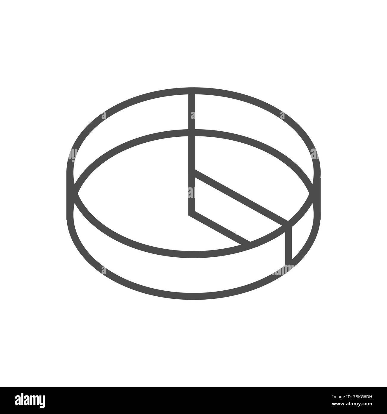 Anschauliches Bild des Kreisdiagramms Stockfoto