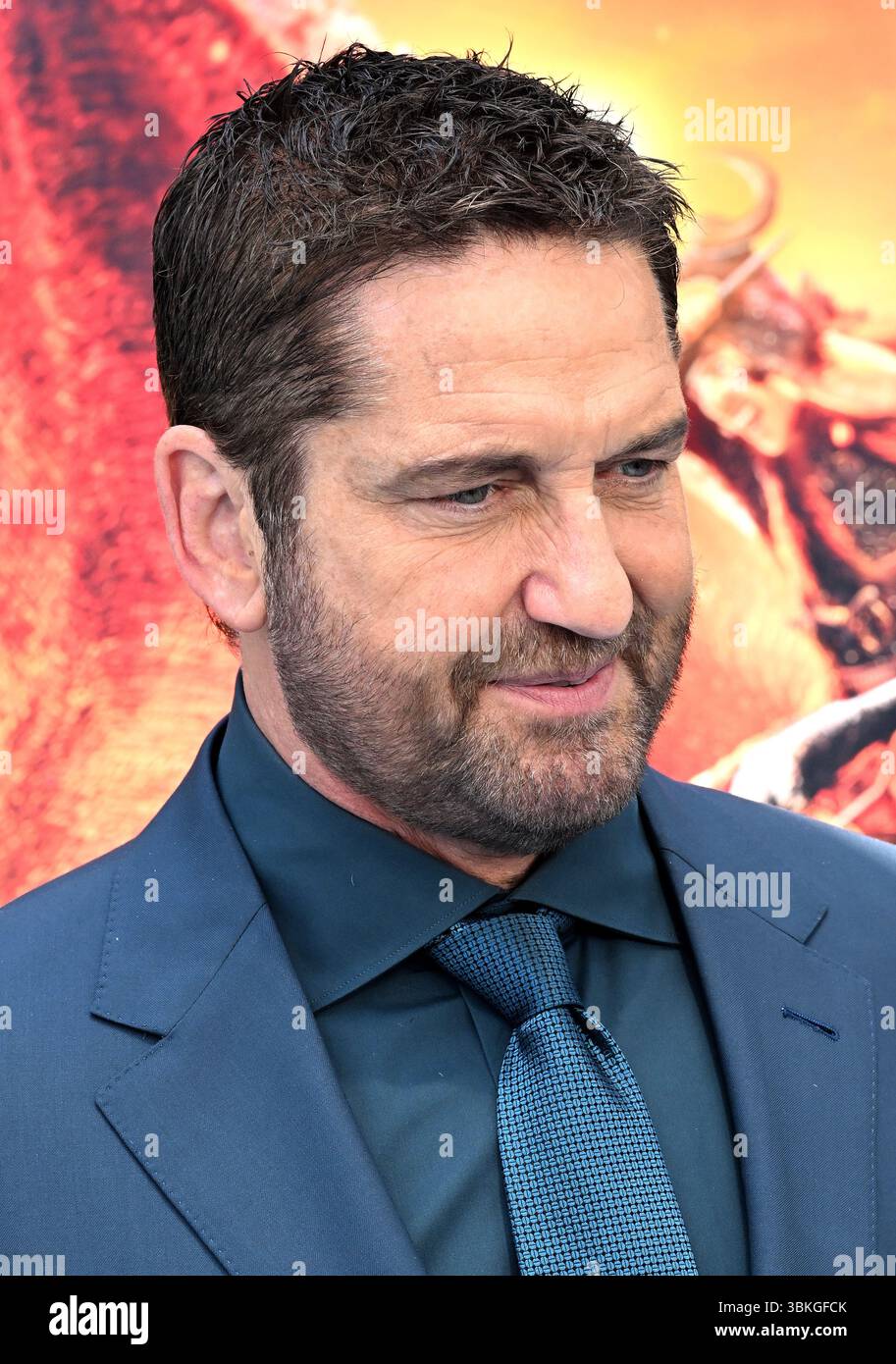 Los Angeles, Usa. Juni 2025. Schauspieler Gerard Butler nimmt an der Premiere von „How to Train Your Dragon“ Teil, die im Academy Museum of Motion Pictures stattfindet. Quelle: SOPA Images Limited/Alamy Live News Stockfoto