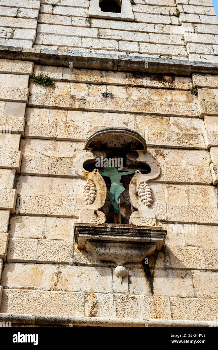 Kirche St. Michael und Kloster religiöse Nische in Zadar, Kroatien. Stockfoto
