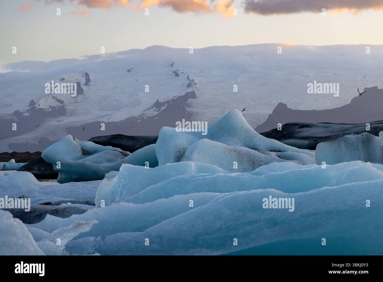 Jökulsárlón Glacier Lagoon, Island Stockfoto