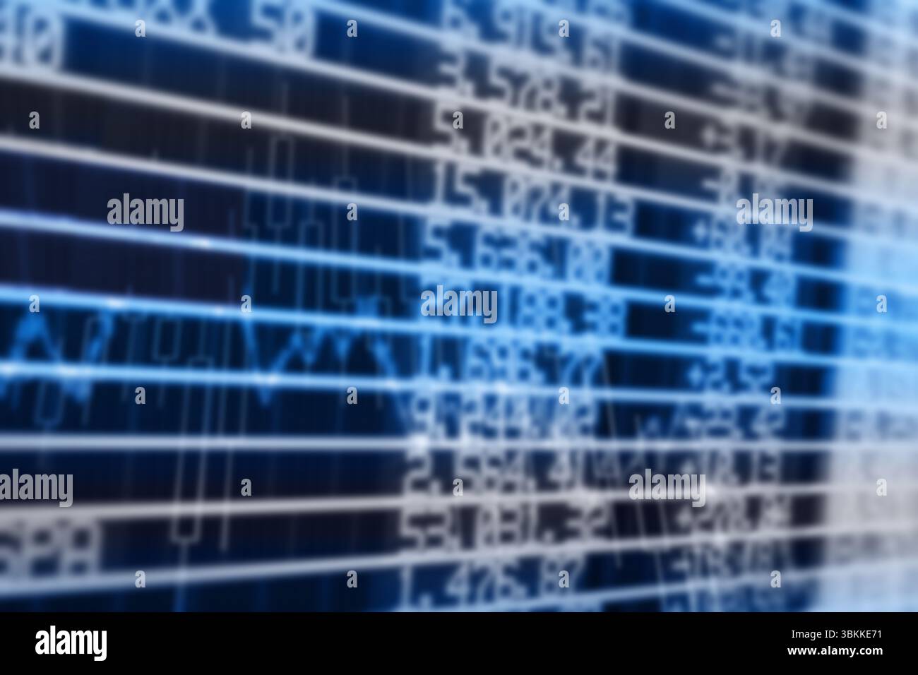 Handelstafel mit Diagramm und Zahlen Stockfoto