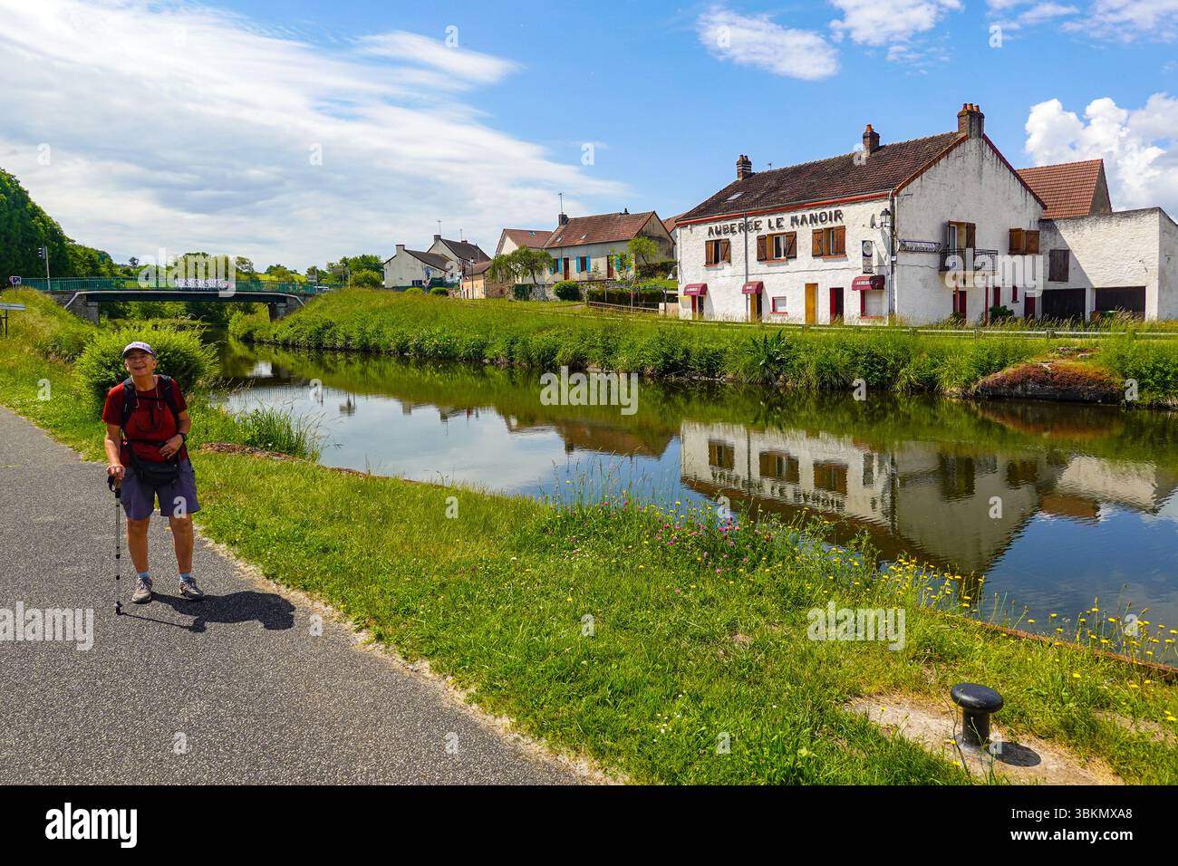Der Canal du Centre, der die Flüsse Rhone und Saône verbindet, Frankreich Stockfoto