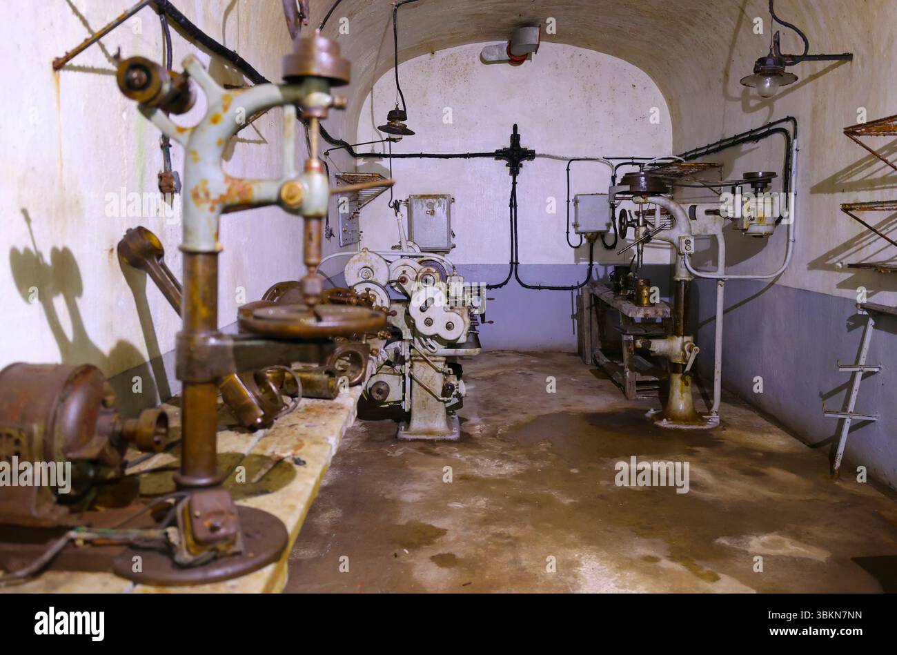 Sainte-Agnes, Frankreich - 19. August 2020: Die Festung in St. Agnes der Maginot-Linie. Linie, Weltkrieg, 2. Weltkrieg, , 2. Weltkrieg, 2. Weltkrieg, Guerre, Bunker, Fort, Festung, zwei, Museum, Festung, Mondiale, Krieg, Stockfoto