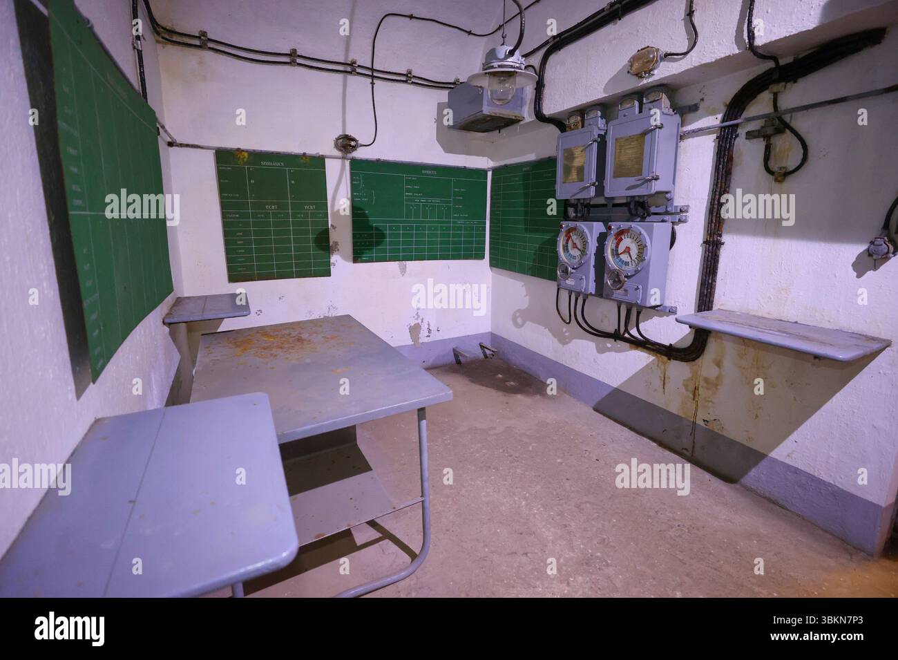 Sainte-Agnes, Frankreich - 19. August 2020: Die Festung in St. Agnes der Maginot-Linie. Linie, Weltkrieg, 2. Weltkrieg, , 2. Weltkrieg, 2. Weltkrieg, Guerre, Bunker, Fort, Festung, zwei, Museum, Festung, Mondiale, Krieg, Stockfoto