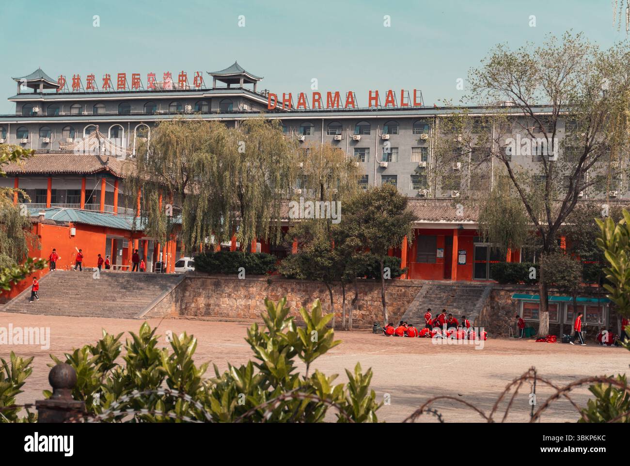 Reisen, China, buddhistische Tradition und die Kampfkunst-Kung Fu-buddhistische Schule auf dem Gelände des Shaolin-Klosters in Dengfeng, Zhengzhou, China Stockfoto