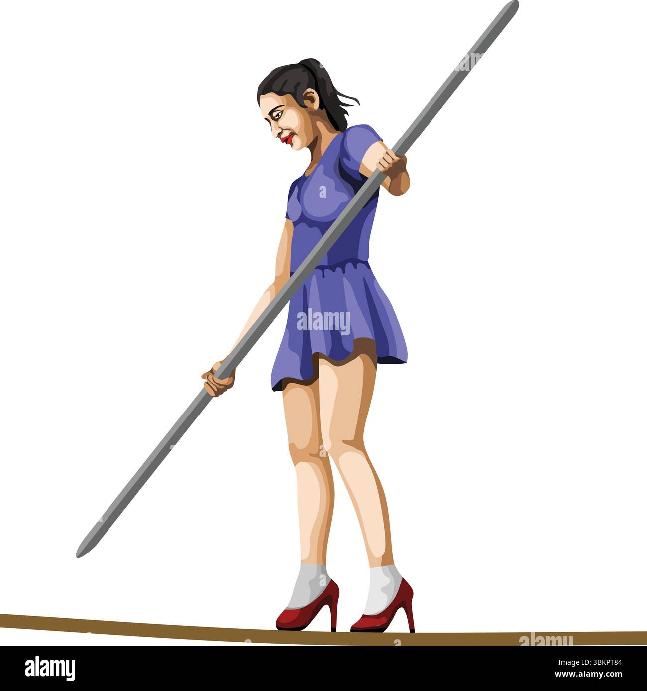 Zirkus Performer Besetzung People Action Stock Vektor