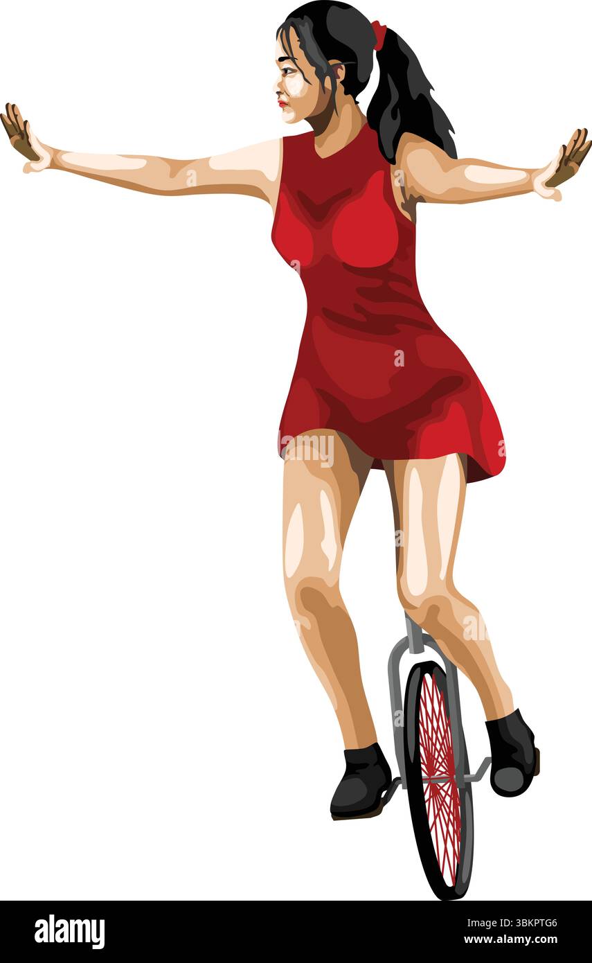 Zirkus Performer Besetzung People Action Stock Vektor