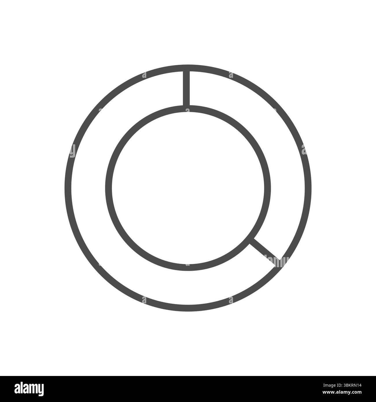 Digitales Composite von Donut-Diagrammen Stockfoto