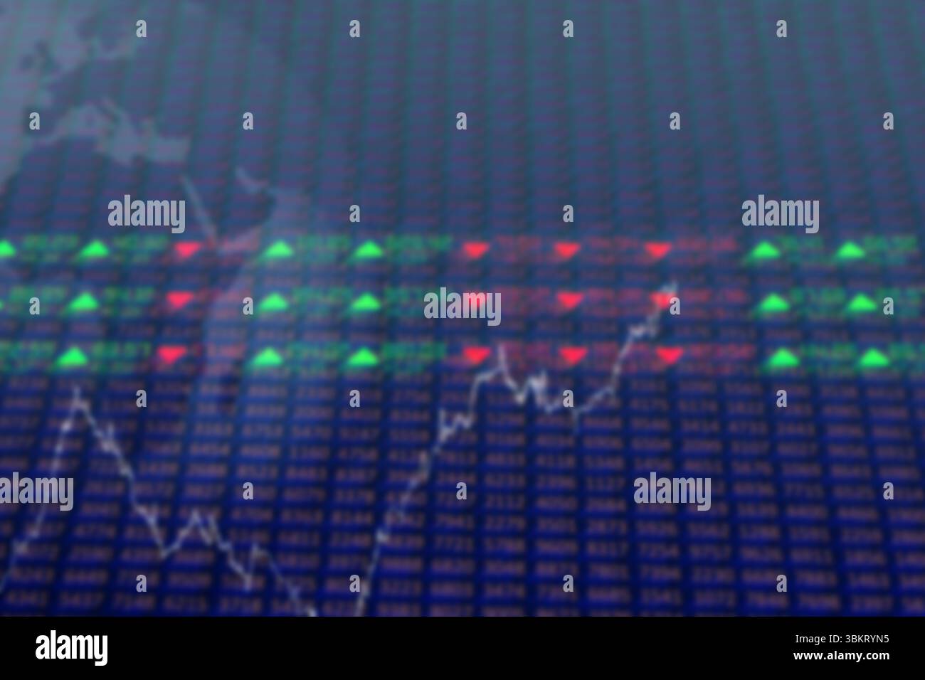 Finanzdiagramm mit grafischer Darstellung Stockfoto