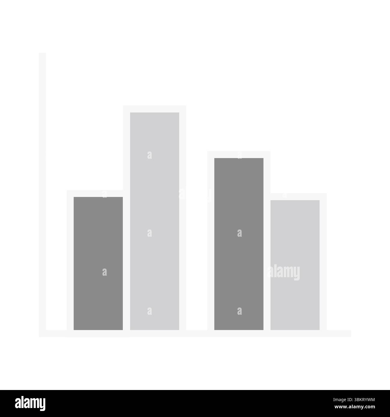 Vektorbild des grauen Balkendiagramms Stockfoto