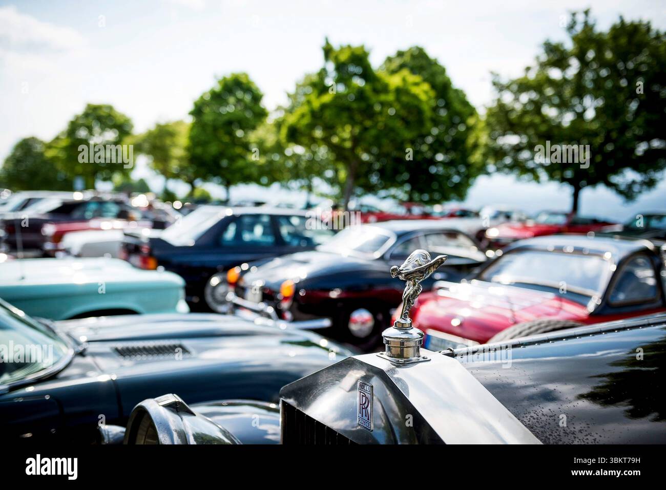 Oldtimer-Event auf Hohenpeissenberg, Bayern Stockfoto