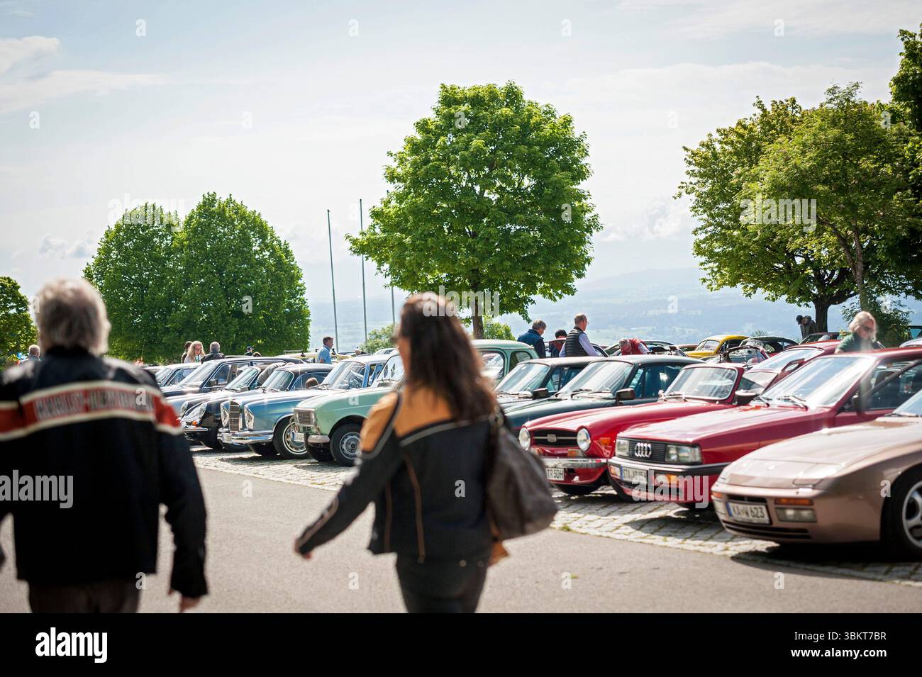 Oldtimer-Event auf Hohenpeissenberg, Bayern Stockfoto
