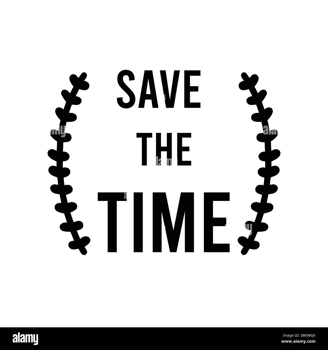 Speichern Sie den Zeittext Stock Vektor