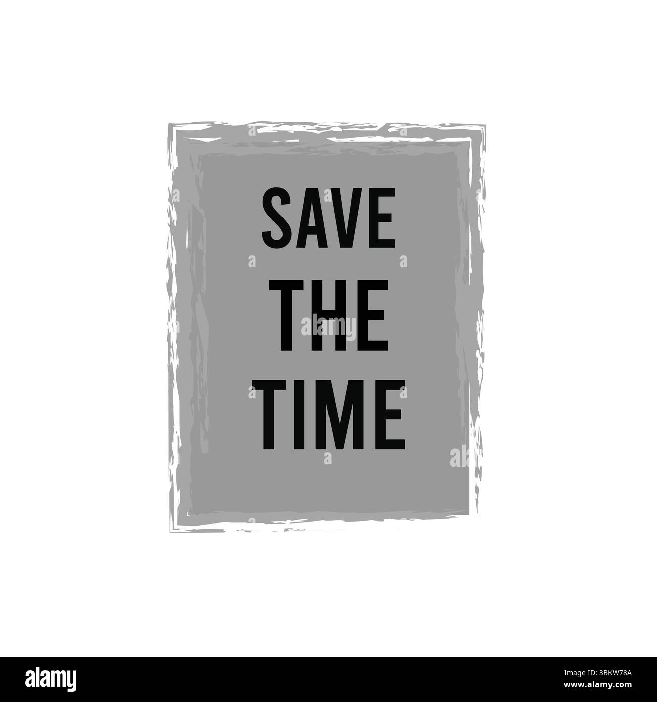 Sparen Sie Zeit mit handgezeichnetem Text. Stock Vektor