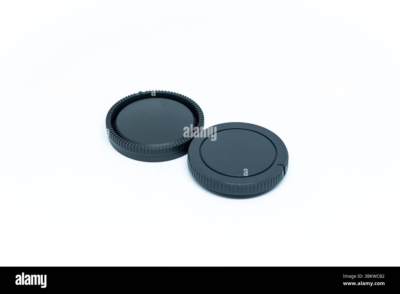 Objektivkappe oder Abdeckung der spiegellosen Kamera Stockfoto