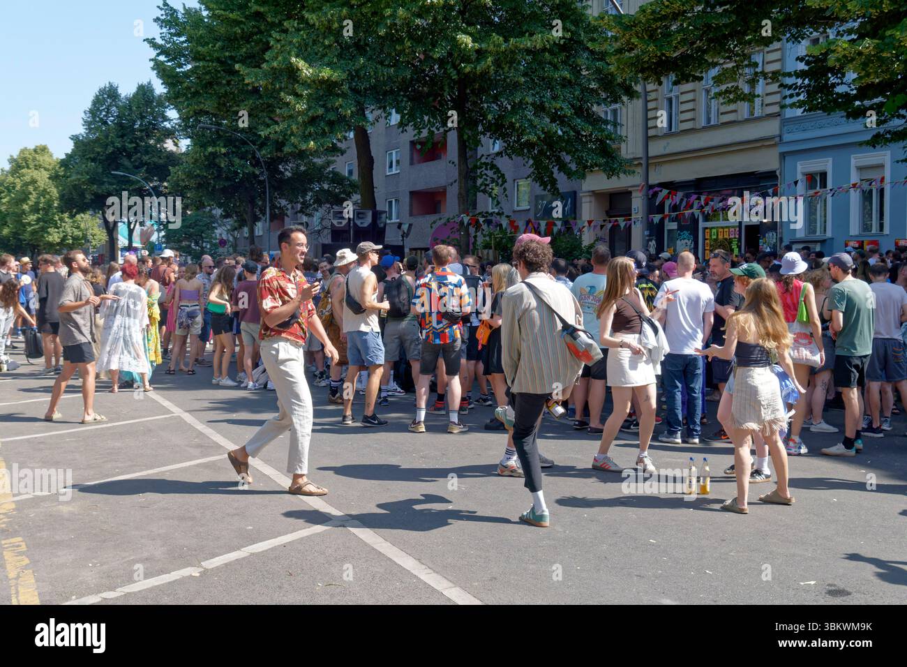 Fest de la musique 2025 , Stil for Talent, 20 Jahre freie Blockparty, Open Air, Wienerstraße 35, Berlin-Kreuzberg Stockfoto