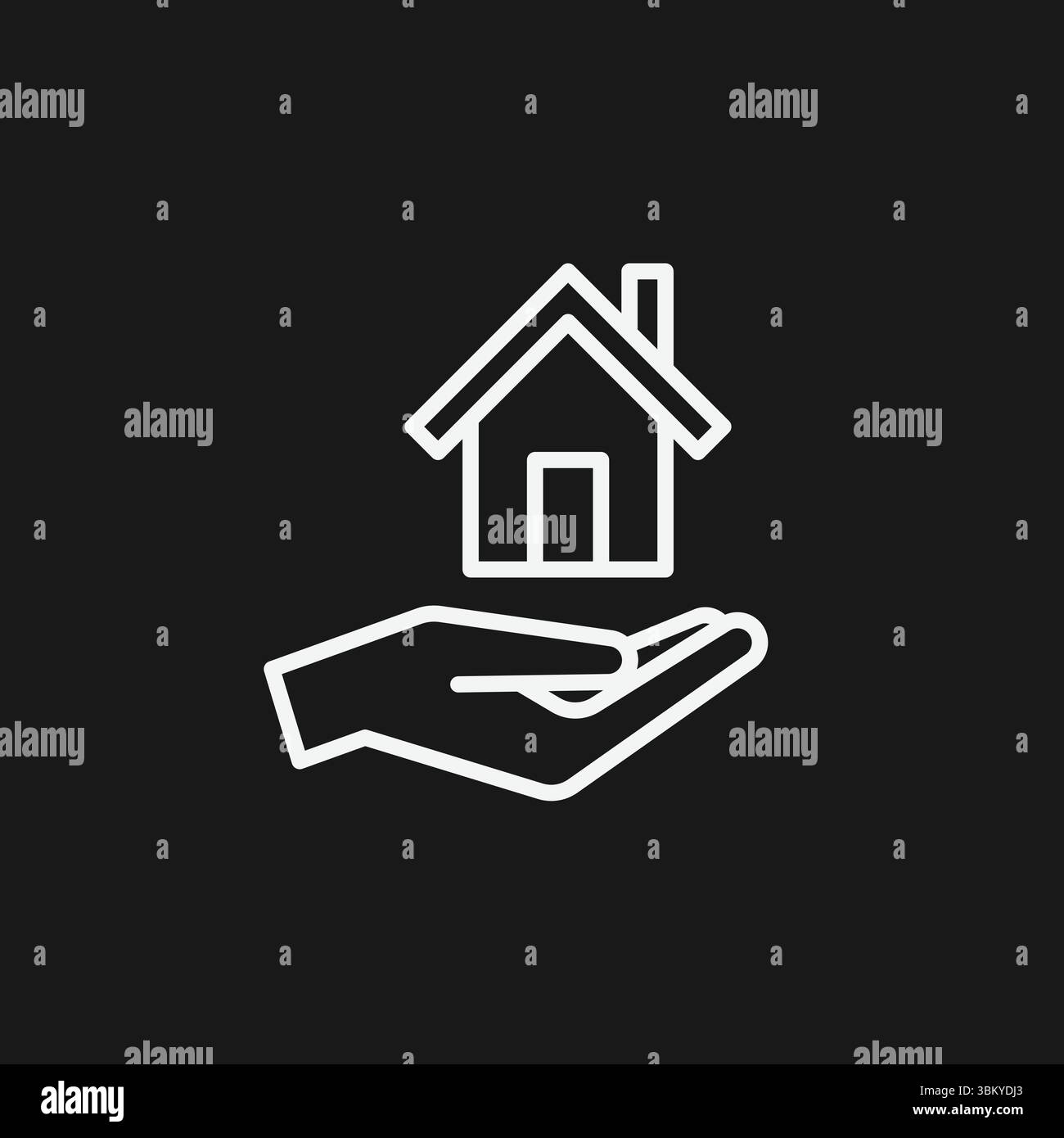 Hand Holding House Icon Immobilien, Eigentum, Haushalt Und Investitionen Stock Vektor