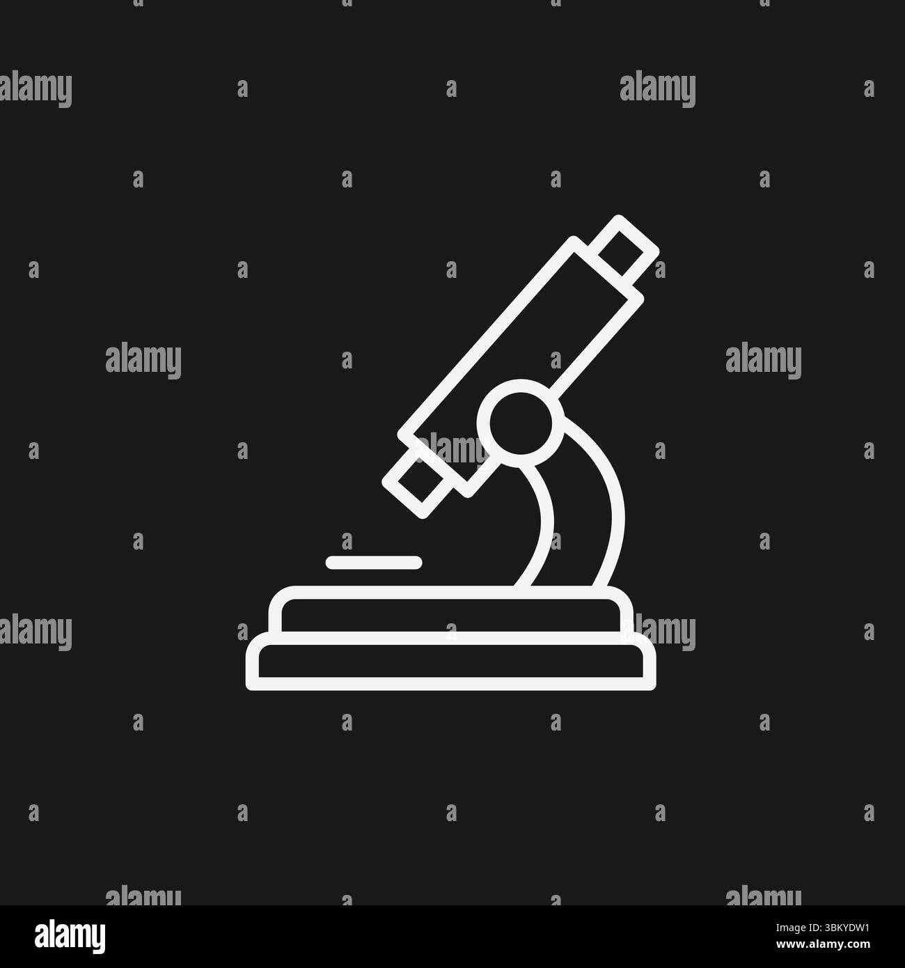 Mikroskop Icon Für Wissenschaftliche Forschung, Biologie, Labor Und Vergrößerungswerkzeug Stock Vektor