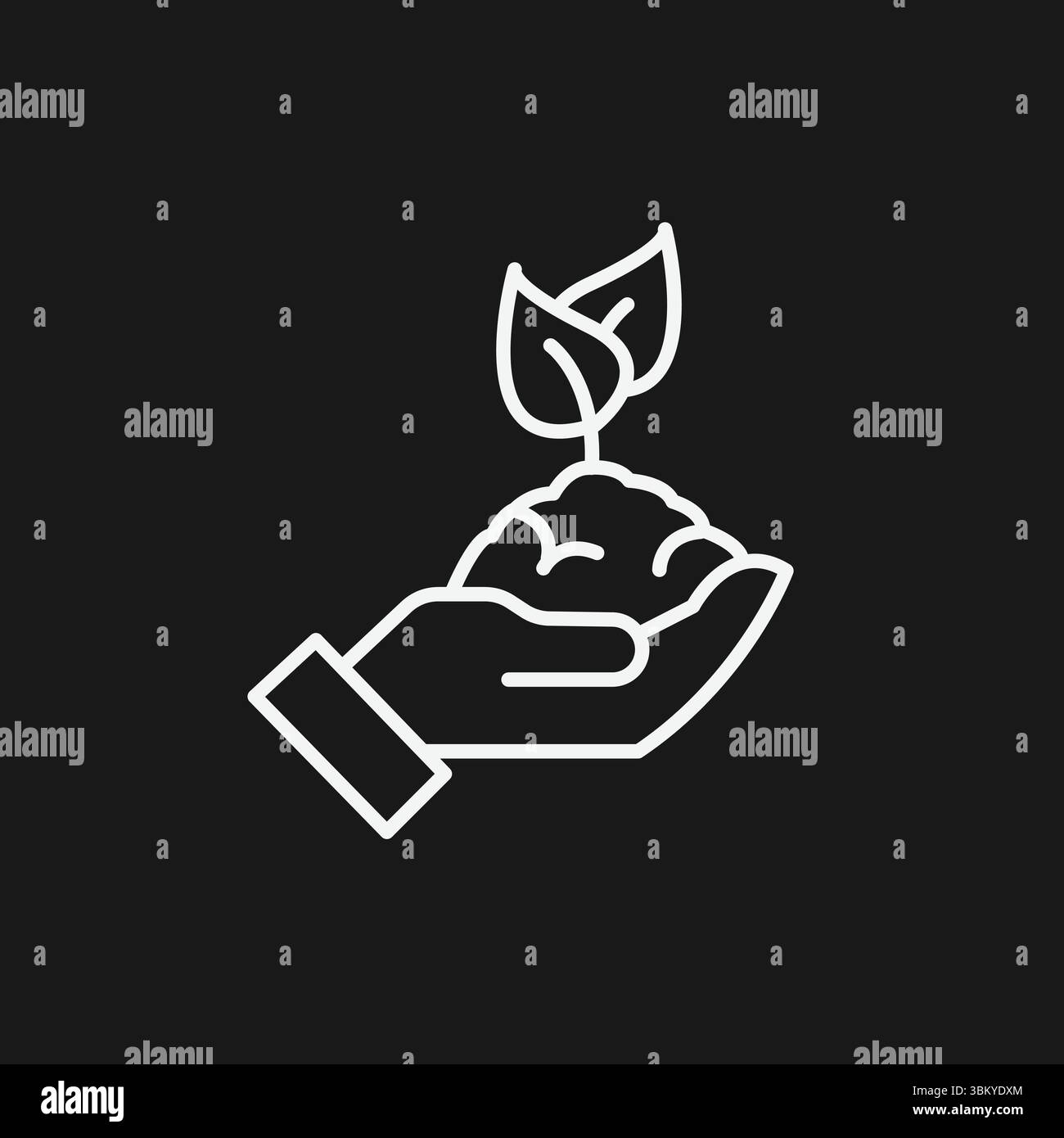 Hand Halten Sprout Icon Wachstum, Natur Und Umweltfreundliches Symbol Stock Vektor