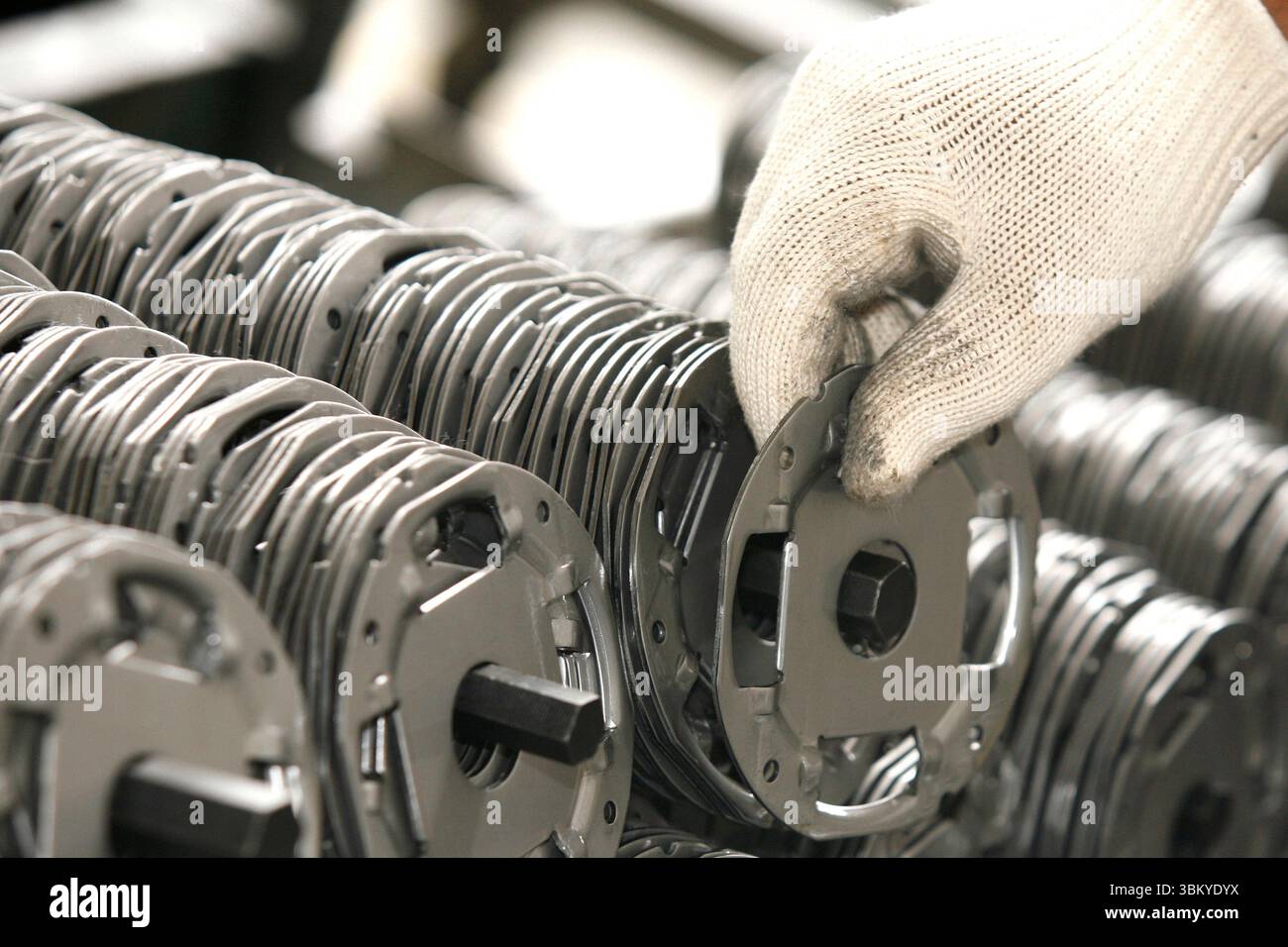 Stahlerzeugnisse für die Automobilindustrie Stockfoto